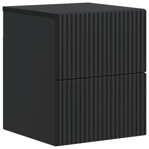 vidaXL Vegghengt Nattbord Svart 33 x 34,5 x 40 cm Konstruert tre