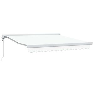 vidaXL Uttrekkbar markise Hvit 300 x 250 x 165 cm Stoff og Metall