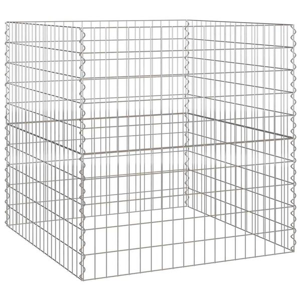 vidaXL Firkantet Komposter 100 x 100 x 100 cm Jern