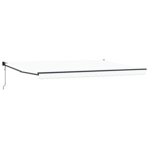 vidaXL Markise Hvit 500 &times; 300 cm Polyester og Metall