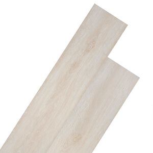 vidaXL Selvheftende PVC Gulvplanker Eik Klassisk Hvit 30,5 x 61 cm