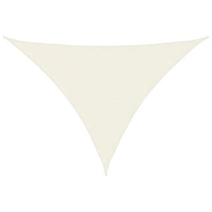 vidaXL Solseil oxfordstoff trekantet 5x7x7 m kremhvit
