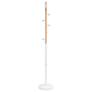 vidaXL Stumtjener hvit 177 cm pulverlakkert jern