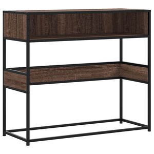 vidaXL Konsollbord brun eik 90x35x80 cm konstruert tre