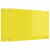 vidaXL Kj&oslash;kkenbenkplate 2 pcs Gul 80 x 50 cm herdet glass