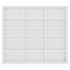 vidaXL CD-hylle hvit 100x23x89,5 cm konstruert tre