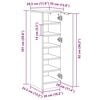 vidaXL Skoskap sonoma eik 30x35x100 cm konstruert tre