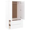 vidaXL Garderobe ALTA hvit 90x55x170 cm heltre furu
