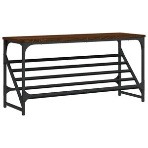vidaXL Skohylle brun eik 90x30x45 cm konstruert tre