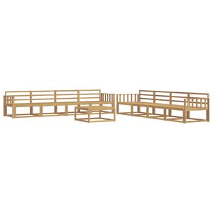 vidaXL Utend&oslash;rs sofa-sett 9 pcs Hvit 79 x 79 x 37 cm Solid akasietre