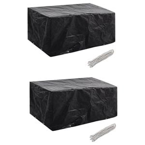 vidaXL Hagem&oslash;beltrekk 2 stk 4 personer polyrotting 8 maljer 180x140cm