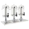 vidaXL Trippel juicedispenser rustfritt st&aring;l 3 x 8 L