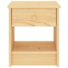 vidaXL Nattbord naturell 35x30x40 cm heltre furu