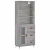 vidaXL Highboard gr&aring; sonoma 69,5x34x180 cm konstruert tre