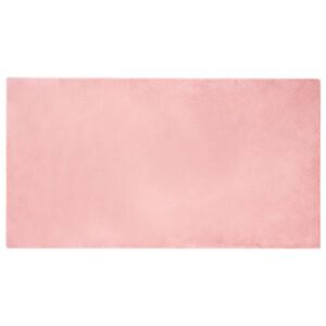 vidaXL Kunstpels Kanin Teppe Olite Rosa 60 x 110 cm Polyester