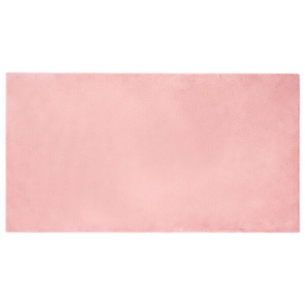 vidaXL Kunstpels Kanin Teppe Olite Rosa 60 x 110 cm Polyester