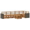 vidaXL Seksjonssofa Sett 7 pcs Naturlig Solid akasietre