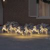 vidaXL LED Reinsdyr med 180 LED 6 pcs Flerfarget PET