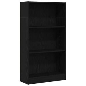 vidaXL Bokhylle svart eik 60x24x109 cm konstruert tre