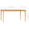 vidaXL Utend&oslash;rs spisestue 7 deler heltre teak