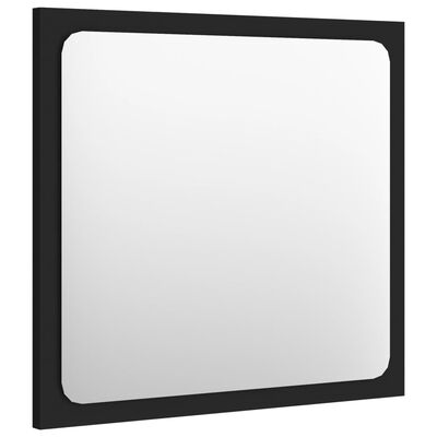 vidaXL Baderomsspeil svart 40x1,5x37 cm sponplate