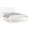 vidaXL Sengeramme hvit heltre 150x200 cm King Size