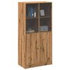 vidaXL Highboard med dører artisan eik 68x37x142 cm konstruert tre