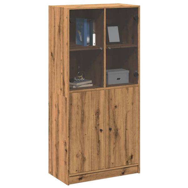 vidaXL Highboard med dører artisan eik 68x37x142 cm konstruert tre