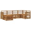 vidaXL Seksjonssofa Sett 5 pcs Naturlig Solid akasietre