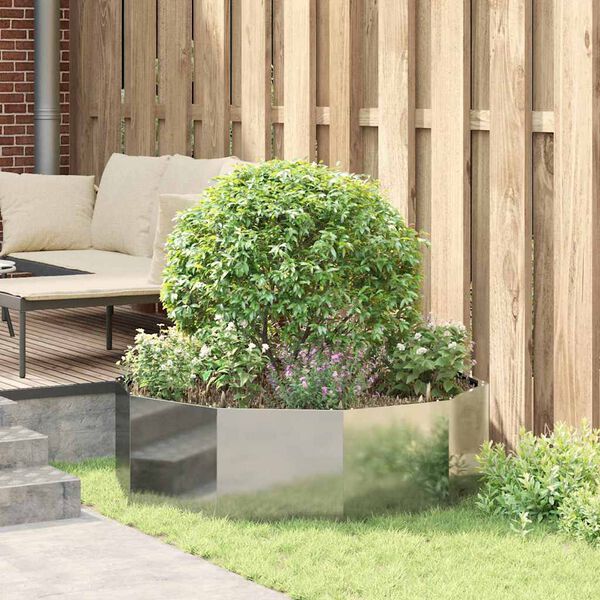 vidaXL Plantekassed s&oslash;lv 120 x 120 x 35 cm Galvanisert St&aring;l