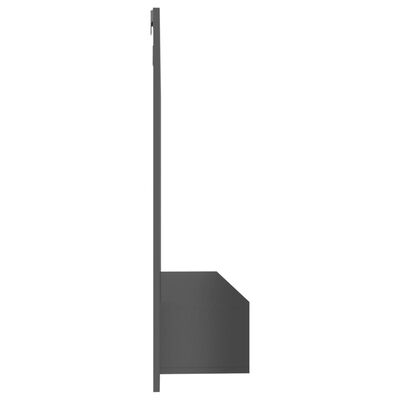 vidaXL Veggmontert TV-benk høyglans grå 102x23,5x90 cm sponplate