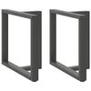 vidaXL Spisebordben T-formet 2 stk antrasitt 70x35x(72-73) cm st&aring;l