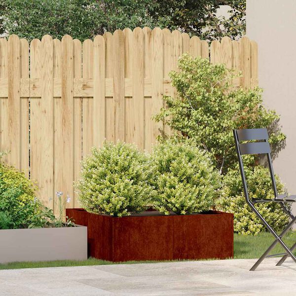 vidaXL Plantekasse rust 80x80x30 cm forvitringsst&aring;l