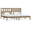 vidaXL Sengeramme honningbrun heltre furu 200x200 cm