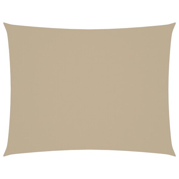 vidaXL Solseil oxfordstoff rektangulær 5x7 m beige