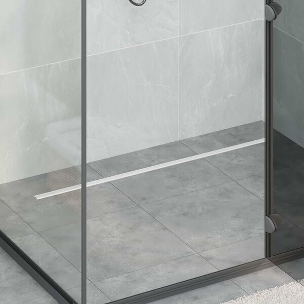 vidaXL 360&deg; dusjdrenering med slankt design s&oslash;lv 100 cm