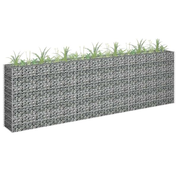 vidaXL Gabion h&oslash;ybed galvanisert st&aring;l 270x30x90 cm