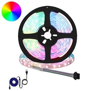 vidaXL LED Stripe 2 pcs Svart og gjennomsiktig 210 x 0,8 x 0,3 cm