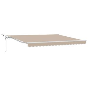 vidaXL Uttrekkbar markise Beige 400 &times; 300 cm Polyester