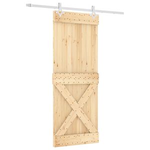 vidaXL Skyved&oslash;r med monteringstilbeh&oslash;r 80x210 cm heltre furu