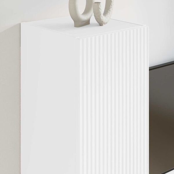 vidaXL TV Veggskap 2 pcs Hvit 30 x 31 x 60 cm Konstruert tre