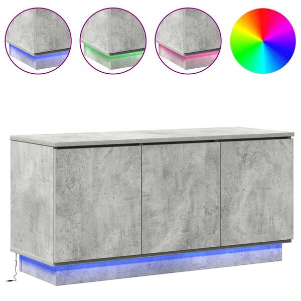 vidaXL TV-skap Betonggrå 100 x 38 x 49 cm Konstruert tre