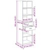 vidaXL H&oslash;yskap med skuff Artisan Eik 50 x 42,5 x 185 cm Konstruert tre