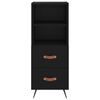 vidaXL Highboard svart 34,5x34x180 cm konstruert tre