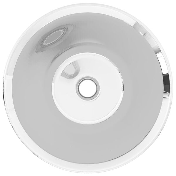 vidaXL Vask 42x14 cm keramikk sølv