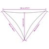 vidaXL Solseil oxfordstoff trekantet 5x7x7 m kremhvit