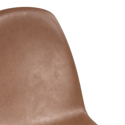 vidaXL Spisestoler 4 stk 43,5x53,5x84 cm skinnende brun kunstig skinn