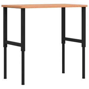 vidaXL Arbeidsbenk 100x60x(71,5-98) cm heltre b&oslash;k rektangul&aelig;r
