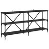 vidaXL Konsollbord Svart Eik 160 x 30 x 75 cm Konstruert tre