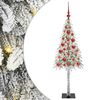vidaXL Juletre med 150 LED med stativ Hvit 120 cm PE og st&aring;l